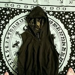 Drama Gold Full Size Black Jumpsuit w/ Hoodie